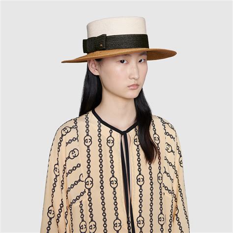 gucci straw wide brim hat